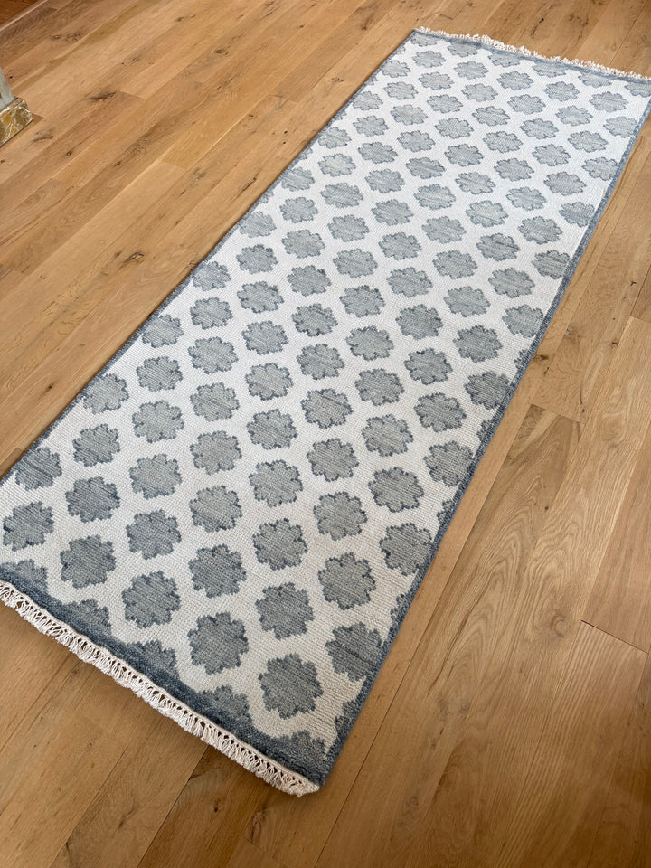 Flora (Blue) Oushak Runner 3.2x12.0 - LillieKat Rugs