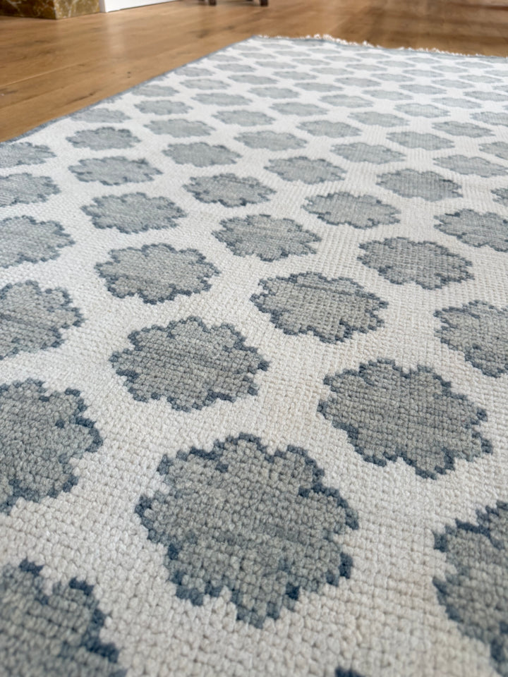 Flora (Blue) Oushak Runner 3.2x12.0 - LillieKat Rugs