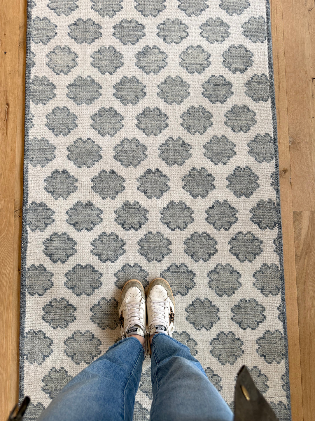 Flora (Blue) Oushak Runner 3.2x12.0 - LillieKat Rugs
