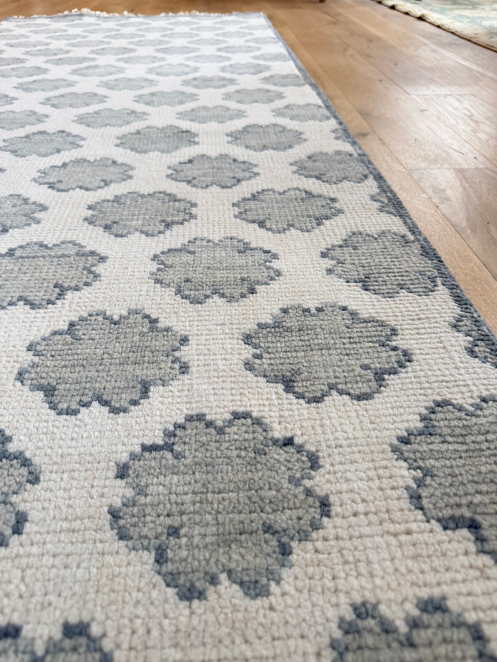 Flora (Blue) Oushak Runner 3.2x12.0 - LillieKat Rugs