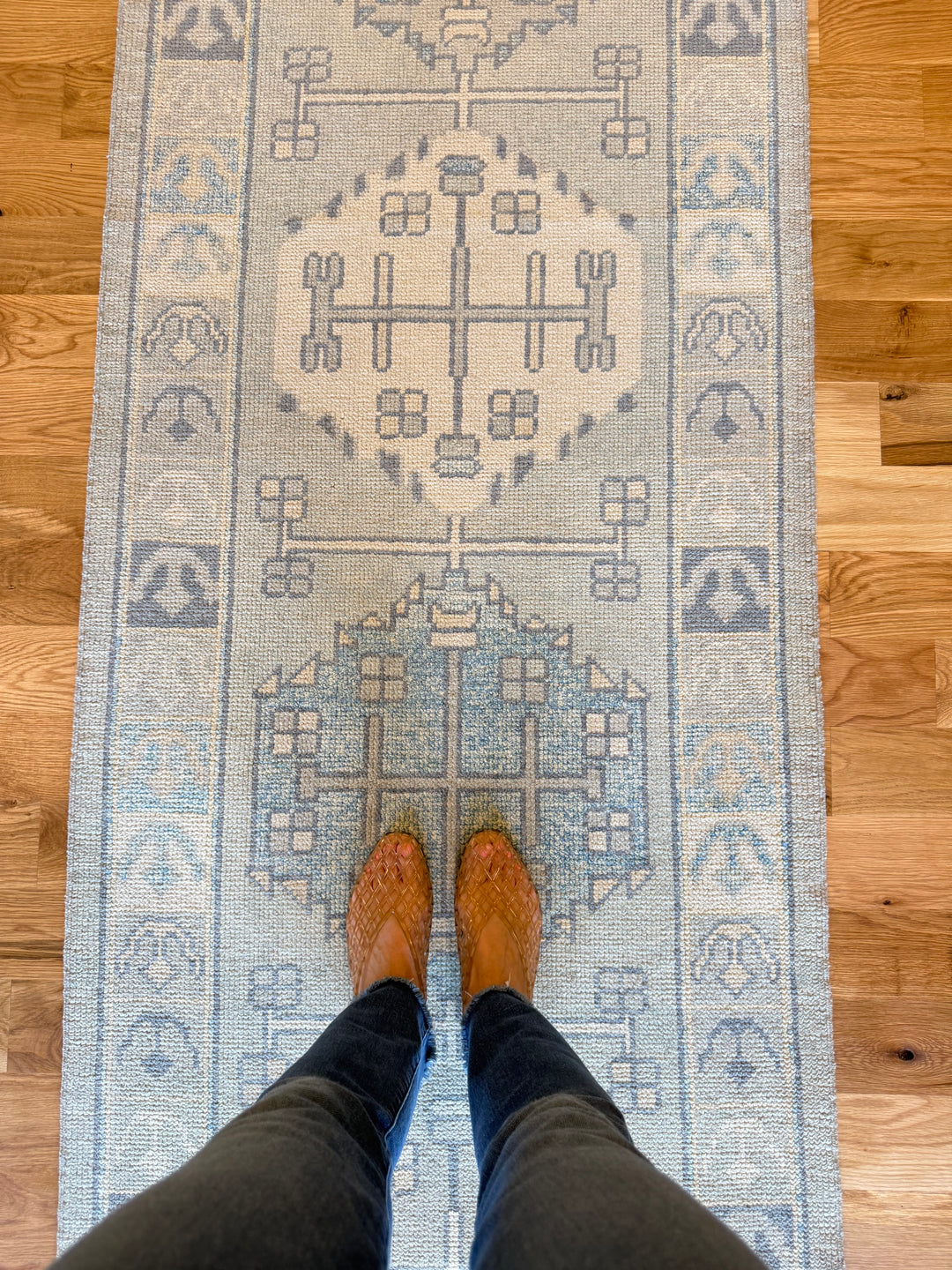 Oushak Runner 2.10x13.7 - LillieKat Rugs