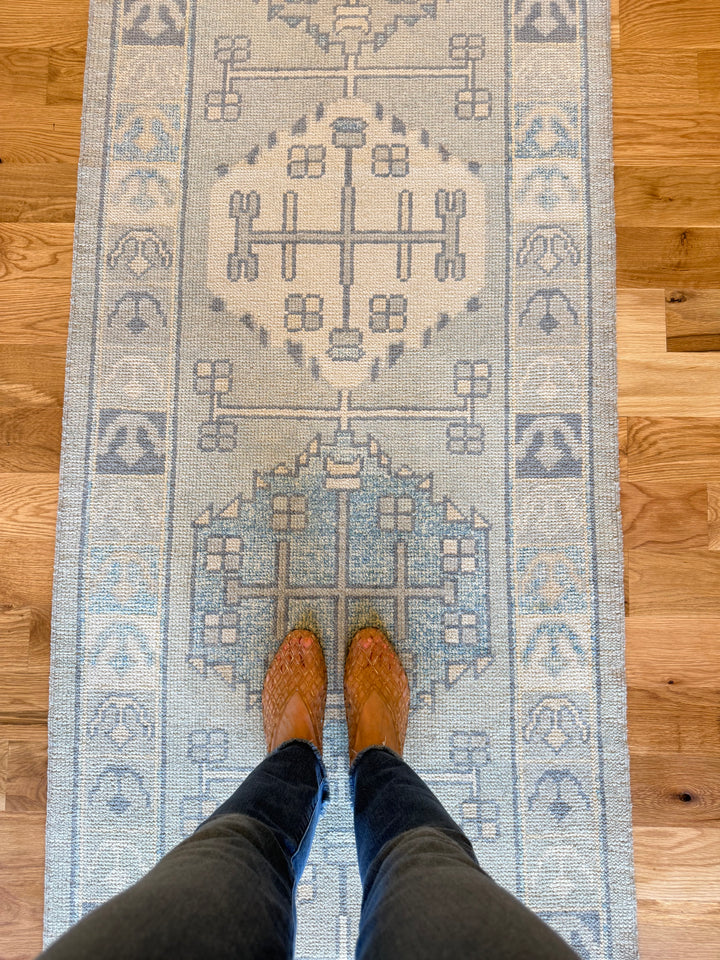 Oushak Runner 2.10x13.7 - LillieKat Rugs